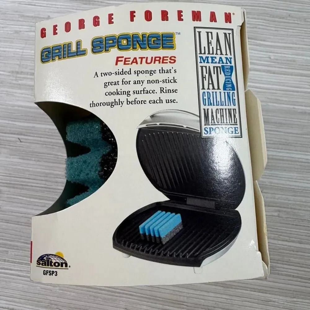 VTG GEORGE FOREMAN grill sponge 1 pack NWT